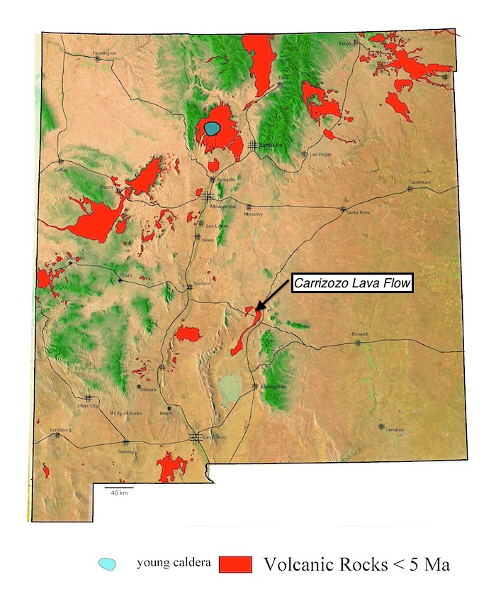 Carrizozo lava flow field New Mexico Museum of Natural History & Science